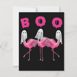 Invitación Flamencos Vestido Flamingo Boo Halloween