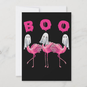 Invitación Flamencos Vestido Flamingo Boo Halloween