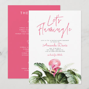 Invitación Flamingle Bachelorette Weekend Itinerario