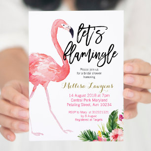 Invitación Flamingle Bridal Shower