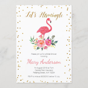 Invitación Flamingle Bridal Shower Invitation