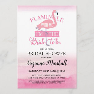 Invitación Flamingle Conmigo Bridal Shower Invita Flamingo