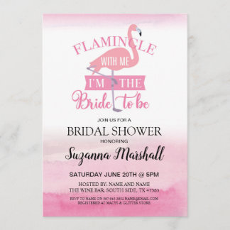 Invitación Flamingle Conmigo Bridal Shower Invita Flamingo