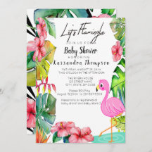 Flamingle en Baby Shower tropical