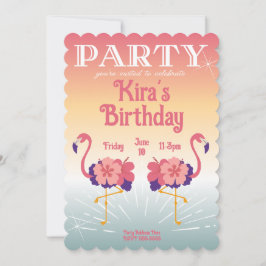 Invitación Flamingo Atardecer, Invitaciones Person