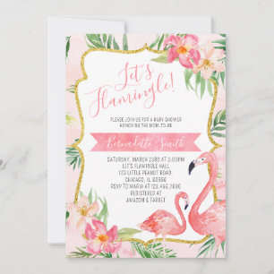 Invitación Flamingo Baby Shower