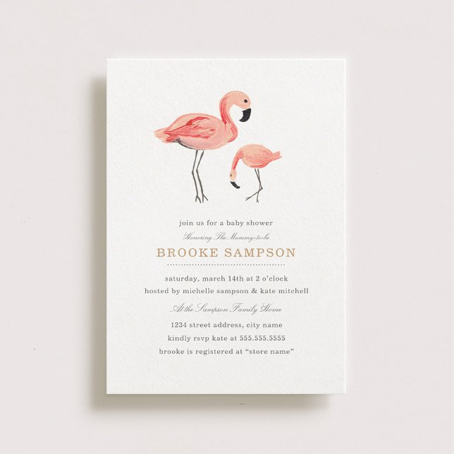 Invitación Flamingo Baby Shower (Subido por el creador)