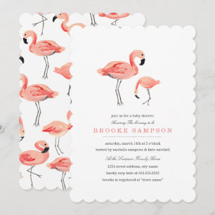 Invitación Flamingo Baby Shower