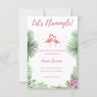 Invitación flamingo baby water