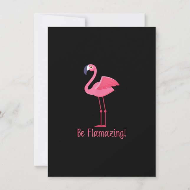 Invitación Flamingo Be Flamazing (Anverso)