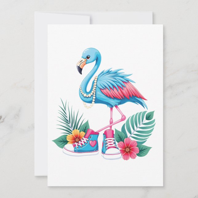 Invitación Flamingo Chucks and Pearls Comma La Harris 2024 (Anverso)