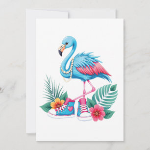 Invitación Flamingo Chucks and Pearls Comma La Harris 2024