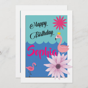 Invitación Flamingo cumpleaños