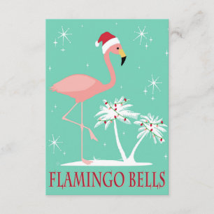 INVITACIÓN FLAMINGO DE NAVIDAD VINTAGE MODERNO