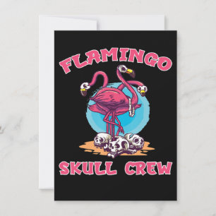 Invitación Flamingo Disfraz de Flamingo Skull Crew para Hal