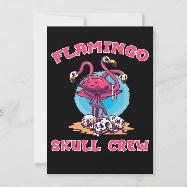 Invitación Flamingo | Disfraz de Flamingo Skull Crew para Hal (Anverso)