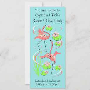 Invitación Flamingo Fandango Slim Duo
