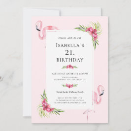 Invitación Flamingo Flamengo Tropical moderno