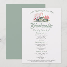 Invitación Flamingo Flamingo Arte Tropical De Tres Días