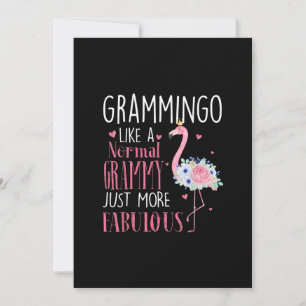 Invitación Flamingo Grammingo Como Un Regalo Grammy Normal Gr