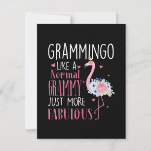 Invitación Flamingo Grammingo Como Un Regalo Grammy Normal Gr