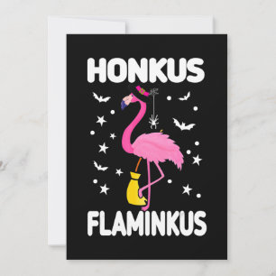 Invitación Flamingo Honkus Flaminkus Halloween Flamingoo