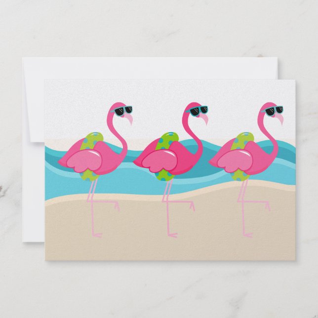 Invitación Flamingo Pool / Beach Fiesta - SRF (Anverso)