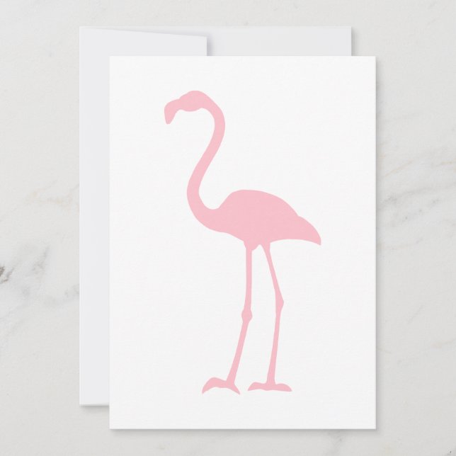 Invitación Flamingo rosa (Anverso)