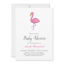 Flamingo rosa Baby Shower moderno