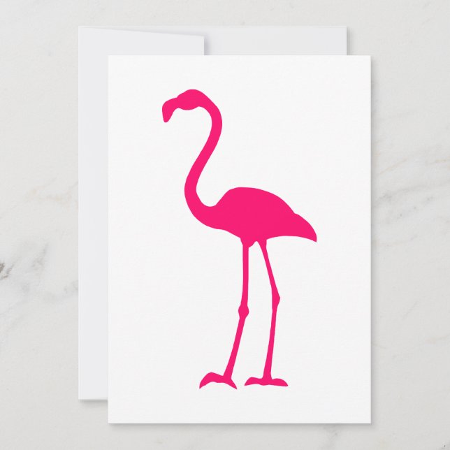 Invitación Flamingo rosa brillante (Anverso)