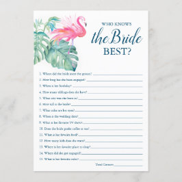 Invitación Flamingo Rosa Que Conoce El Mejor Juego De Novia