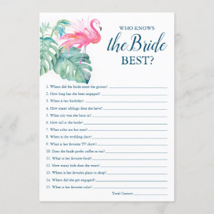 Invitación Flamingo Rosa Que Conoce El Mejor Juego De Novia