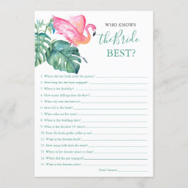 Invitación Flamingo Rosa Que Conoce El Mejor Juego De Novia