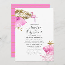 Flamingo rosa y dorado por ducha