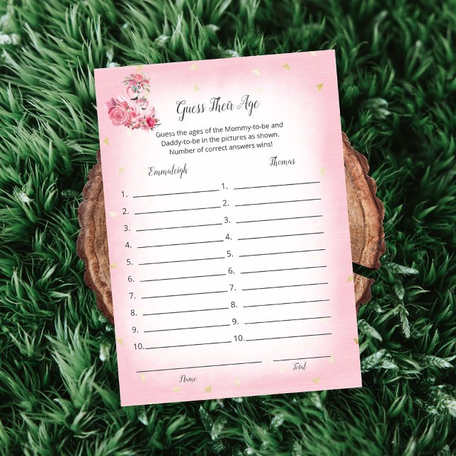 Invitación Flamingo Rosado Ballerina Adivinan El Juego De La  (Subido por el creador)