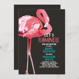 Invitación Flamingo suave tropical Flamingo Flamingle Baby Sh