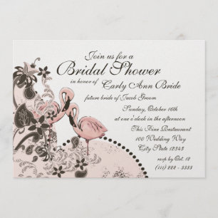 Invitación Flamingo Tropical Bridal Shower