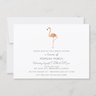 Invitación Flamingo Tropical Floral Bridal Shower