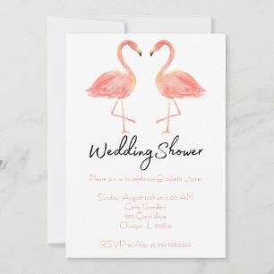 Invitación Flamingo Wedding Shower