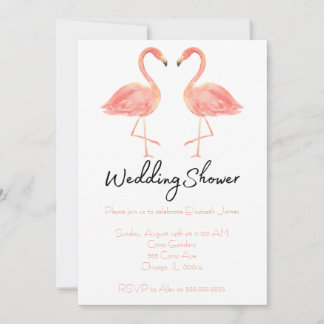 Invitación Flamingo Wedding Shower