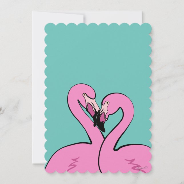 Invitación Flamingos Invitation (Anverso)