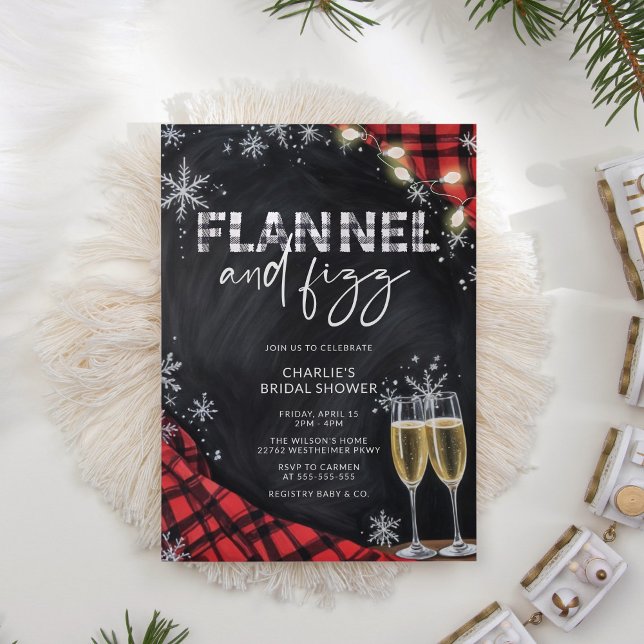Invitación Flannel Fling Rustic Bridal Shower (Subido por el creador)