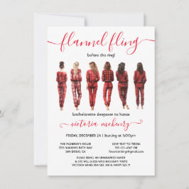 Invitación Flannel vuela antes de la fiesta de la bachillerat