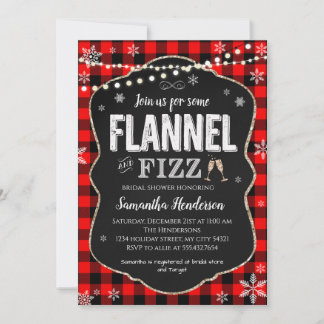 Invitación Flannel y Fizz Bridal Shower Buffalo