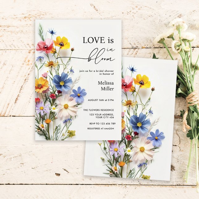 Invitación Flaores Silvestres El Amor Está en Flor Fiesta de  (Subido por el creador)
