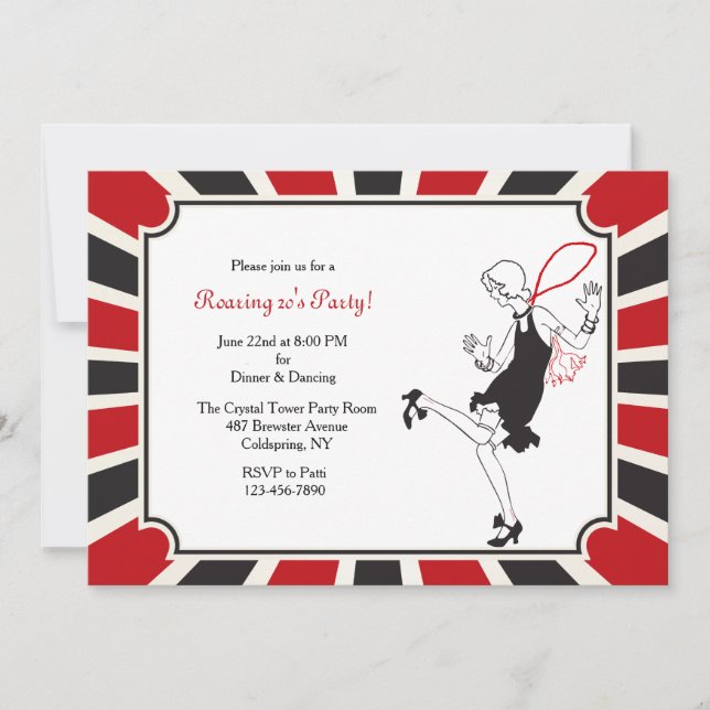 Invitación Flapper (Anverso)
