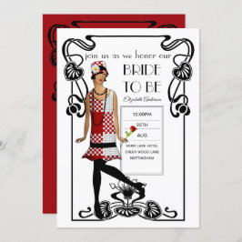 Invitación Flapper Art Deco Gatsby Bridal Shower