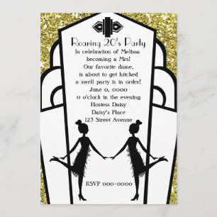 Invitación Flappers Art Deco