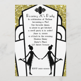 Invitación Flappers Art Deco