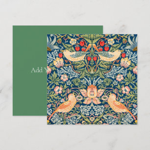 INVITACIÓN FLATCARD : WILLIAM MORRIS : LADRONES DE FRESAS